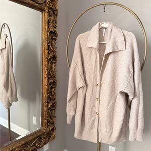 Free People Oversized Cashmere Cardigan